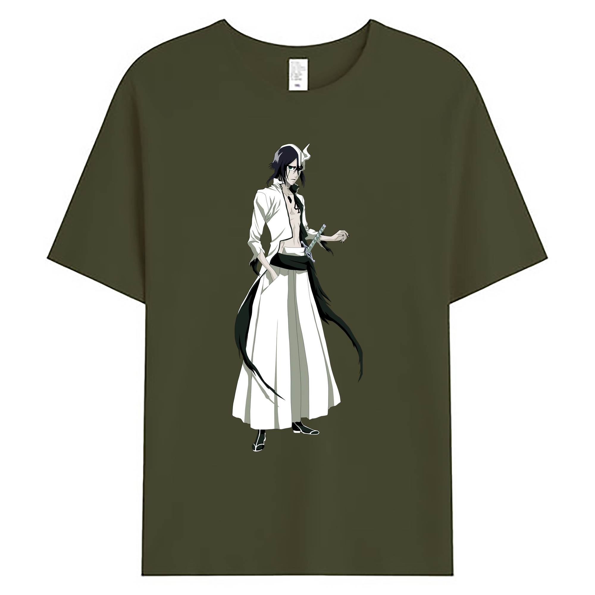 （画像用） ブリーチ ウルキオラ·シファー BLEACH Ulquiorra cifer 綿100％ メンズ半袖Tシャツ｜肌触りやわらか＆通気性
